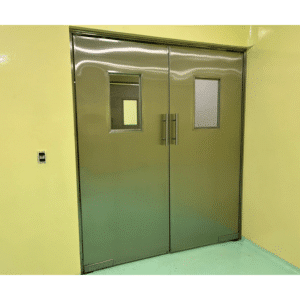 PUERTA ABATIBLE EN ACERO INOXIDABLE SS304 CON VIDRIO